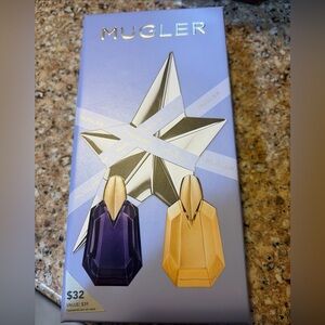 Mugler Set with Purple and Gold Bottles